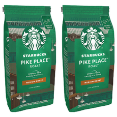STARBUCKS 星巴克 派克市場烘焙咖啡豆, 咖啡豆(無研磨), 200g, 2包