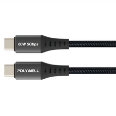 POLYWELL 寶利威爾 3.1 Type-C 3A快充高速傳輸線, 1m, PW15-W45-M731, 1條