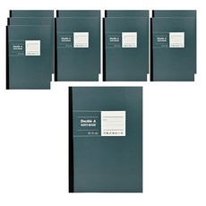 Double A 布膠系列可撕式膠裝筆記本，B5 70頁 40頁 可撕式橫線內頁, 灰綠色, 10本