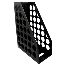 W.I.P 台灣聯合文具 開放圓雜誌箱 AMF6800, 黑色, 1個