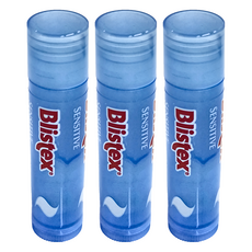 Blistex 碧唇 舒敏修護潤唇膏, 無色無味, 敏感唇適用，蘊含5種安心成份, 4.25g, 3個