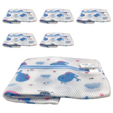 Little Pink Rabbit 粉彩小兔 三明治洗衣袋 40x50cm, 藍鯨魚, 6個