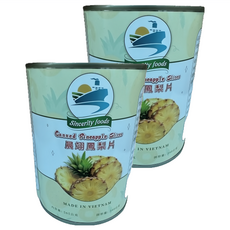 晨翊 整片鳳梨 罐頭, 565g, 2個
