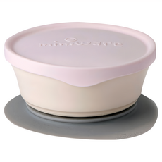 Miniware 聚乳酸麥片碗組 350毫升 含防滑吸盤, 香草色+粉色, 1組