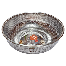 O-Ki 沖孔果菜籃 28.5cm, 不鏽鋼, 1個