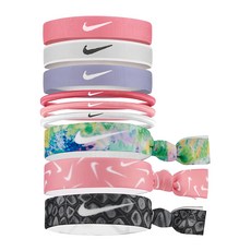 NIKE 耐吉 混搭式髮帶9件組, 粉紫色, 1組