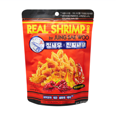 REAL SHRIMP CHEEK by JUNGSAEWOO 哈瓦那辣椒風味炸蝦頭, 60g, 1包