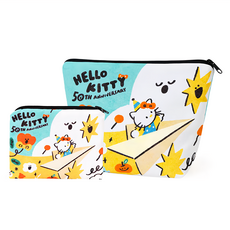 Kiiwi O Hello Kitty 50週年機能實用收納包組, 帆布材質, 13 x 0.5 x 10cm + 15 x 7 x 16cm, 奇幻夢境