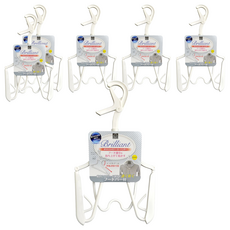 KOKUBO 小久保 可折疊帽T衣架 伸縮調節可能 帶有防滑帽鉤, 白色, 6個