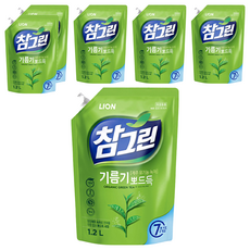 Chamgreen 濟州綠茶洗碗精補充包 綠茶香, 1.2L, 6包