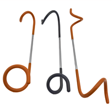 S型雙面萬用掛勾桿 鍍+橡膠材質 26.5x7cm, 顏色隨機, 3個