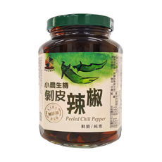 珍田生機 小農生機 剝皮辣椒 嚴選食材 無添加防腐劑、人工色素 鮮脆多汁, 1罐, 350g