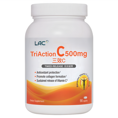 LAC 利維喜 三效C500食品錠, 1個, 90顆