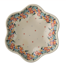 VENA花型盤, 波蘭手工藝品花卉圖案餐盤, 24 x 5.6cm, 447-U-422-Q1, 1個
