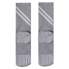 OTOBAI 歐都麥 防滑機能中筒騎行襪 反光條紋, 灰色, 1雙