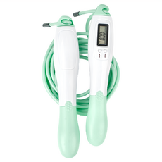 AFAMIC 艾法 智能跳繩, 兩種繩款, 計數計時卡路里, 智能有氧, 手柄3.5 x 18.5cm 繩體5mm x 30m, 綠色, 1個