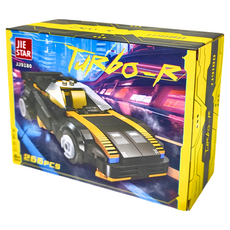 JIE STAR 杰星玩具 積木賽車 JJ9180 Turbo-R 266pcs, 黑色, 16.5 x 8.4 x 4cm, 1盒