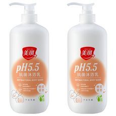 美琪 PH5.5 抗菌沐浴乳 輕柔果香, 1L, 2瓶