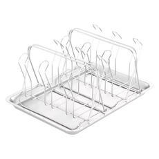 SHCJ 生活采家 304不鏽鋼廚房瀝水杯架組 Set 12, 尺寸 38.8*28*18cm, 含瀝水盤, 27015, 1組