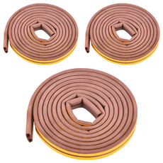 防風隔音門條, 全長2.5m 灰色/白色/棕色, 3個