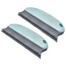 喵汪森林 家用除毛刷 淺藍色 15x6cm, 2支