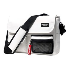 馬可波羅 衝浪斜背包 MP6460 + 鑰匙圈, 米白