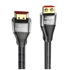 CHOseal 秋葉原 HDMI2.0 4K高畫質影音編織傳輸線, 3m, 黑色, 1條
