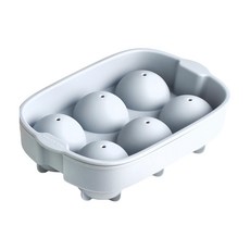 SiliPot 矽膠冰球製冰盒 六格 185 x 125 x 55mm 淡雅灰, 1個