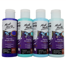 Mont Marte 蒙瑪特 流動壓克力顏料套組 120ml, 4色