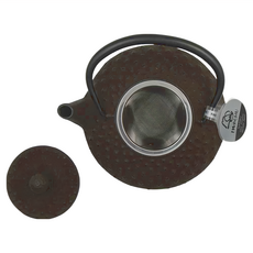 IWACHU 岩鑄 3型急須平アラレ 附濾網 #12241, 茶色, 350ml, 1個