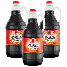 丸莊醬油 黑豆壼底油清, 嚴選台灣黑豆 特選黃豆 減鹽配方, 1.6L, 3瓶