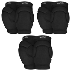 AOLIKES 奧力克斯 運動護膝, 加厚海綿墊護, 防撞防跪, 適用運動/舞蹈/跪地, 黑色, 3雙