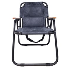 TREEWalker 單人折疊露營椅, 牛津布+鐵管, 1個, 黑色