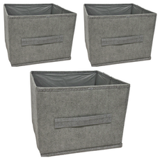 FANCY LIFE 衣櫥收納掛袋 抽屜, 灰色, 3個