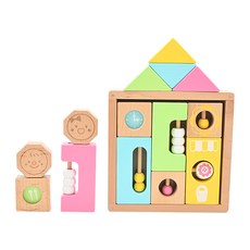 WOODY PUDDY音感積木城堡組, 刺激寶寶手感, 音感, 無限制組合玩法, 1組