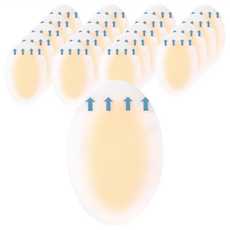 小麥購物 水凝膠防磨貼 Y989 大號 橢圓形, 1組, 20個裝, 3g