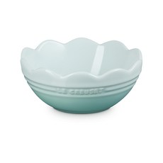 LE CREUSET 蕾絲花型碗 冰川綠 14cm 甜點碗 沙拉碗 水果碗, 1個