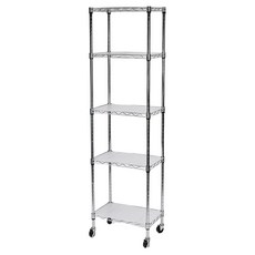 鋼鐵力士 28x43x150 五層架 (含PP/工業輪/保養組), 銀色