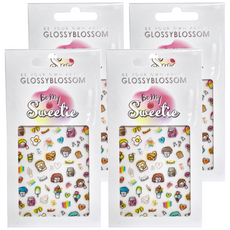 Be My Sweetie 美甲貼, 可愛卡通圖案, Sweet Friends, 4件