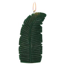 VERSA 葉型蠟燭 9 x 4 x 18cm 綠色, 235g, 1個