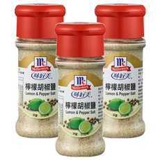 McCormick 味好美 調味料, 粗粒黑胡椒/白胡椒粉/黑胡椒粉/胡椒鹽/檸檬胡椒鹽/日式山葵椒鹽, 55g, 3瓶