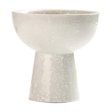 WORTH IT 渥思 復古高腳甜點碗, 陶瓷 9.3 x 9.4 cm, 珍珠白, 1個