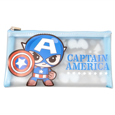 MARVEL 漫威 CAPTAIN AMERICA 美國隊長 寬版磨砂萬用包 CA774E-2, 美國隊長 藍色, 1個