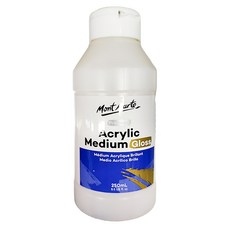 Mont Marte蒙瑪特 壓克力亮光劑 MAMD0012 壓克力顏料保護 畫作增亮, 250ml, 1瓶