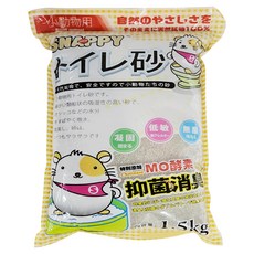 SNAPPY 小動物砂, 1.5kg, 凝固, 抗菌消臭, 低敏, 無塵, 1包