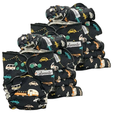 Sloomb有機竹麻夜用布尿布 外層100%棉 內層70%竹纖維/30%麻, Travel, 2件