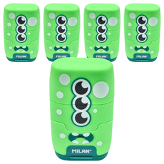 MILAN COMPACT 星際小小兵 橡皮擦 + 削筆器, 顏色隨機, 5個