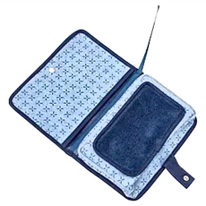 Snoozebaby 寶寶濕紙巾行動收納袋，100%棉, 藍色, 1個