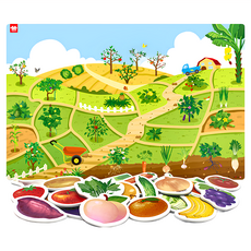 Ariati 場景磁性壁貼 田園蔬果 韓國製造 適合3歲以上兒童, 765 x 500 x 3mm