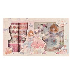 艾莎日記貼紙膠帶組-D, D 粉色系, 1組